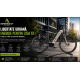 Bicicletă electrică de oraș Armony Trieste Rosu, Shimano 7v, autonomie 115 km, motor Oli 85 Nm, 576Wh, greutate 23 kg