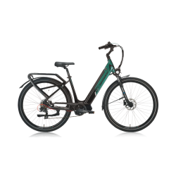 Bicicletă electrică de oraș Armony Trieste Rosu, Shimano 7v, autonomie 115 km, motor Oli 85 Nm, 576Wh, greutate 23 kg