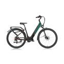 Bicicletă electrică de oraș Armony Trieste Verde, Shimano 7v, autonomie 115 km, motor Oli 85 Nm, 576Wh, greutate 23 kg