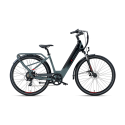 Bicicletă electrică de oraș Armony Matera Negru Albastru, Shimano 7v, autonomie 80 km, motor Bafang 250W, 576Wh, greutate 25 kg