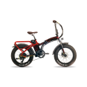 Bicicletă electrică fat pliabilă Armony Asso Negru Rosu, Shimano 6v, autonomie 50 km, motor Bafang 50 Nm, 557Wh, greutate 26 kg