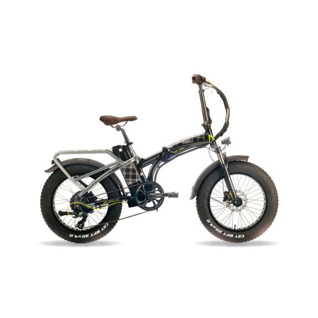 Bicicletă electrică fat pliabilă Armony Asso Negru Rosu, Shimano 6v, autonomie 50 km, motor Bafang 50 Nm, 557Wh, greutate 26 kg
