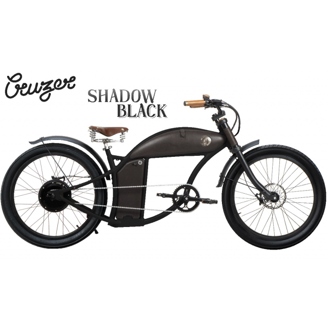 Bicicletă electrică retro Rayvolt Cruzer Shadow Black, autonomie până la 80 km, motor 50 sau 100 Nm, baterie până la 1008Wh