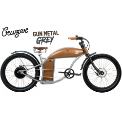 Bicicletă electrică retro Rayvolt Cruzer Grey, autonomie până la 80 km, motor 50 sau 100 Nm, baterie până la 1008Wh