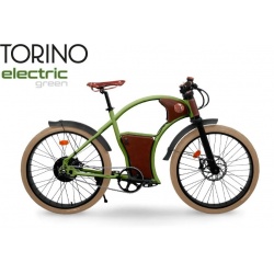 Bicicletă electrică urbană retro Rayvolt Torino White, autonomie până la 80 km, motor 50 sau 100 Nm, baterie până la 1008Wh