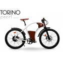 Bicicletă electrică urbană retro Rayvolt Torino White, autonomie până la 80 km, motor 50 sau 100 Nm, baterie până la 1008Wh