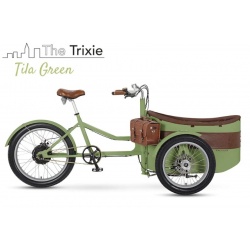 Tricicletă electrică cargo de familie Rayvolt Trixie Latte White, autonomie până la 80 km, motor 50 Nm, baterie până la 1008Wh