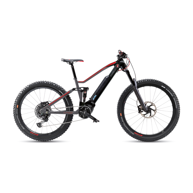 Bicicletă electrică Garelli AUDAX AM1 — e-MTB Full Suspended, motor Polini 90 Nm, 720Wh, greutate 26,3 kg